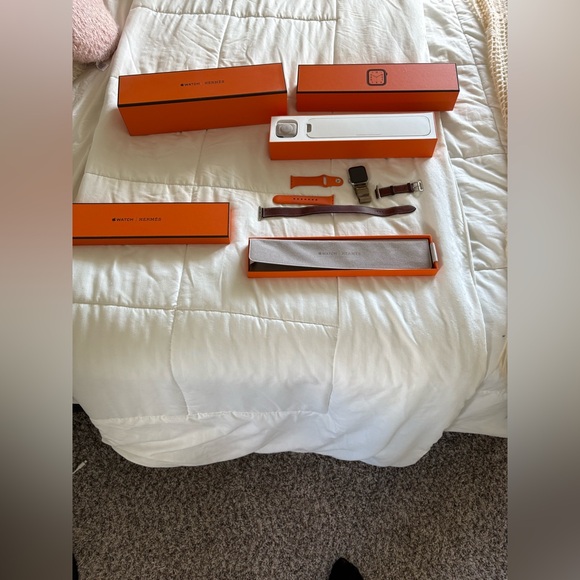Apple Accessories - Apple Watch with Orange Band